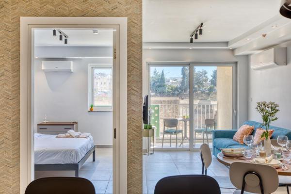 A la foto es mostra l'objecte Classic 1 Bedroom Central St Julians Sleeps 4 situat a la ciutat de Il-Palma.