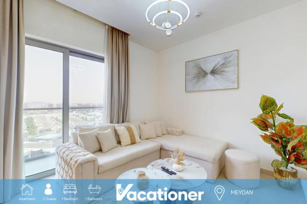 A la foto es mostra l'objecte Vacationer Holiday Homes I Elegant 1 Bedroom l Modern Finishes l Meydan situat a la ciutat de Nadd ash Shibā.