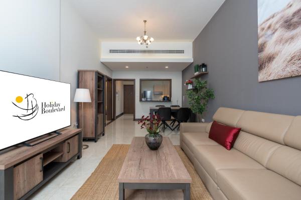 Na fotografii je vidět objekt BLVD - Spacious Fully Equipped Luxury Residences - Dubai - JVC nacházející se ve městě Dubaj.