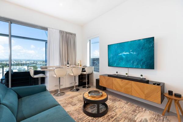 En la foto se muestra el objeto Absolute Beachfront Penthouse Sunshine Coast ubicado en la ciudad de Bokarina.