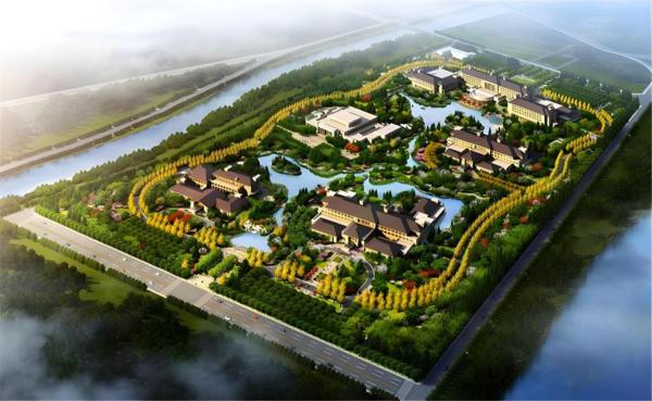 A la foto es mostra l'objecte Linyi Blue Horizon International Hotel Yi He situat a la ciutat de Linyi.