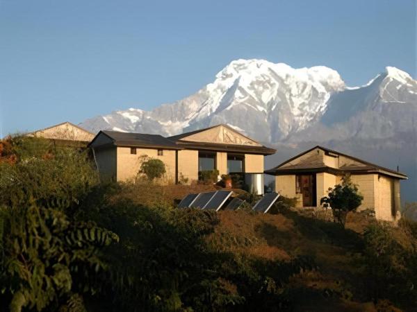 The photo shows the Hananoie - A Permaculture Resort located in the city of Pokhara.