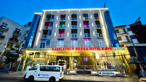 Na fotografii je vidět objekt Aselefech Merga Hotel and Spa nacházející se ve městě Addis Abeba.