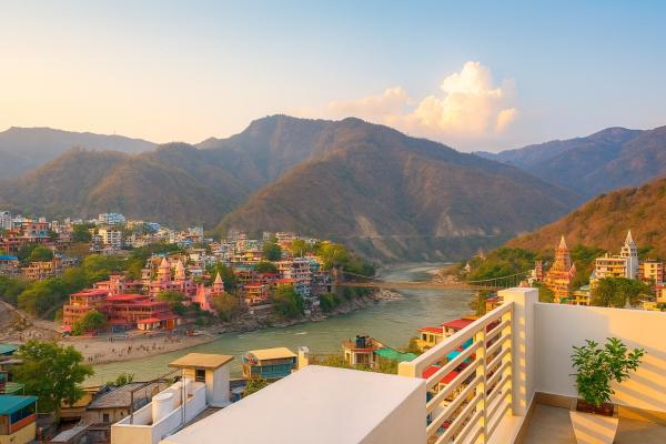 På billedet ses objektet Around stays by the Ganges beliggende i byen Rishikesh.