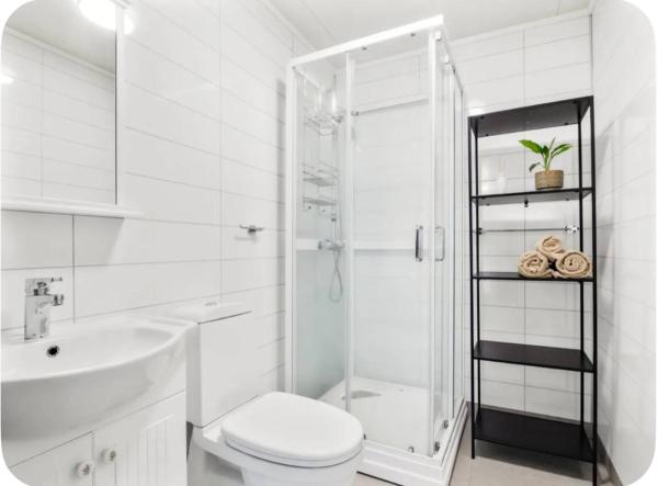 Na fotografii je vidět objekt Sentrumsnær leilighet nacházející se ve městě Svanvik.