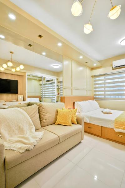 The Sunny Flat At Fame Residences Near Sm Megamall, Shangrila - Makati