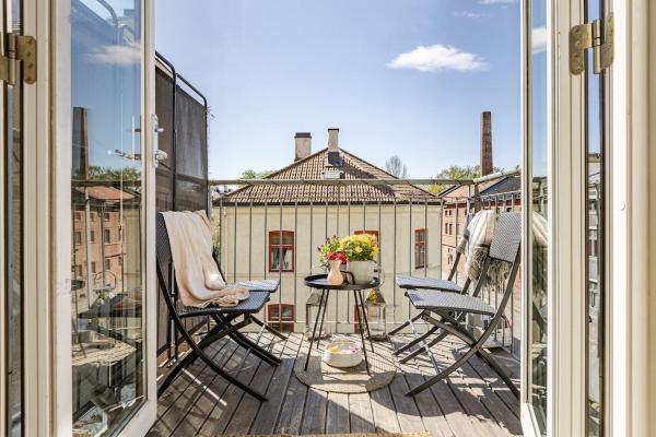 Central Family Apt, balcony and roof terrace, Oslo