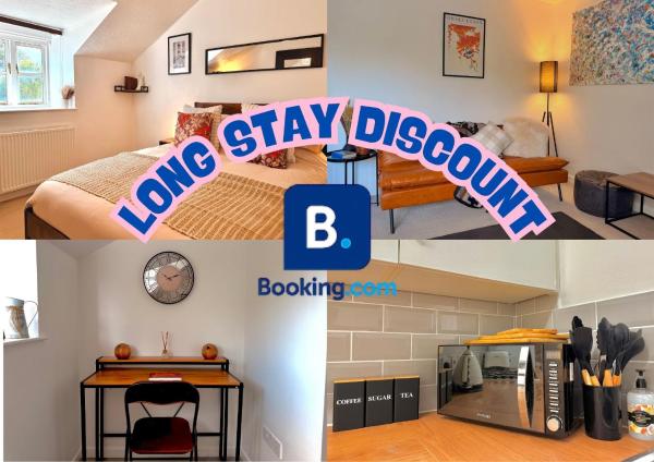 Na fotografii je vidět objekt Modern 2 Bedroom Apartment Sleeps 5 - Free WiFi Free Parking nacházející se ve městě Cheddar.