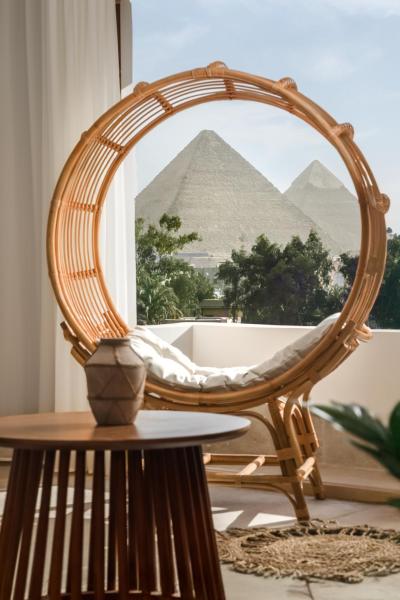 A la foto es mostra l'objecte Bohemian Oasis with Pyramids View Ancient Bohemian Giza Khan situat a la ciutat de El Caire.