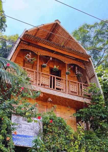The photo shows the Camiguin Blue Lagoon Cottages located in the city of Hubangon.