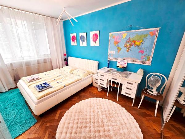 På billedet ses objektet Cozy Blue Apartment Prešov beliggende i byen Prešov.