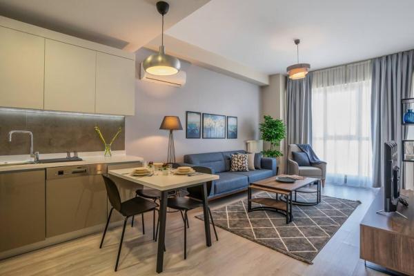 A la foto es mostra l'objecte Stylish Urban Apt- Soak Up The City's Vibes situat a la ciutat de Basaksehir.