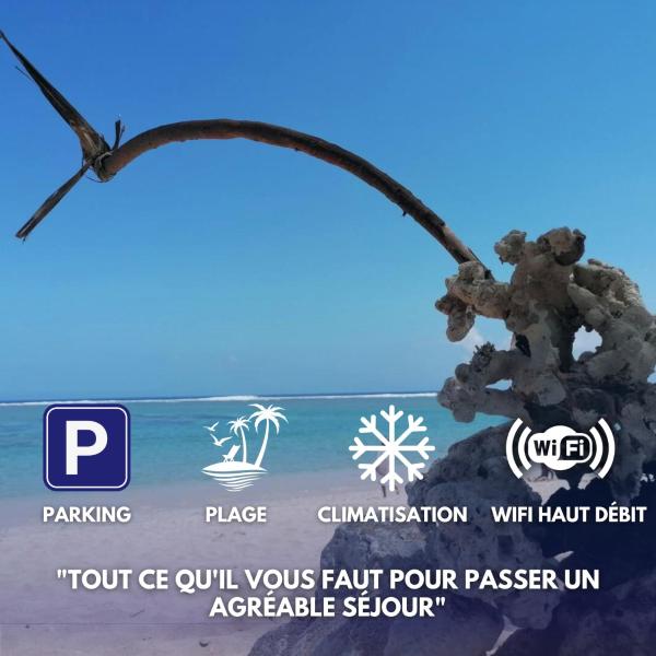 Les Zoizeaux - plages - parking - clim - wifi, Saint-Paul