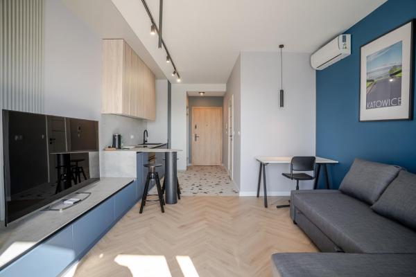 A la foto es mostra l'objecte Global Park Navy Studio by BookingHost situat a la ciutat de Katowice.