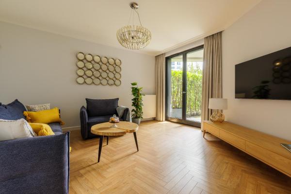 A la foto es mostra l'objecte Blue Portova Apartment situat a la ciutat de Gdynia.
