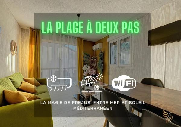 A la foto es mostra l'objecte 4p apt – terrace, A/C, WiFi – 100m beach situat a la ciutat de Fréjus.