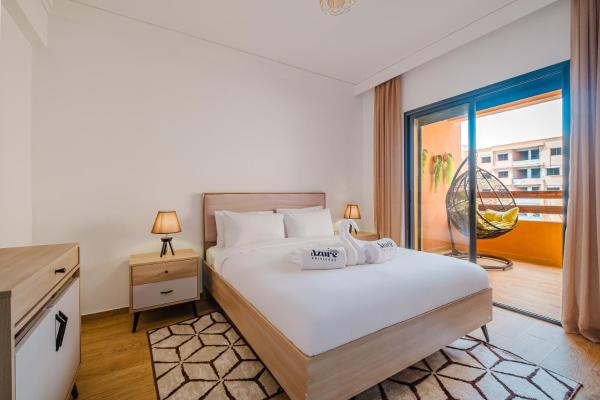 Auf dem Foto ist das Objekt New 1BR Appart Proche M Avenue , Swimming Pool , Balcony & Parking in der Stadt Marrakesch zu sehen.