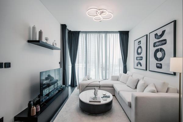 A la foto es mostra l'objecte Lux Sobha Hartland 1 BR with 5 Star Resort Amenities situat a la ciutat de Dubai.