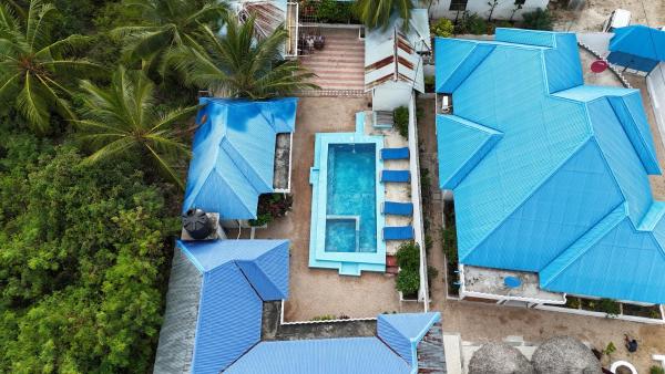 A la foto es mostra l'objecte Vyogo Blue Villa Jambiani situat a la ciutat de Mfumbwi.