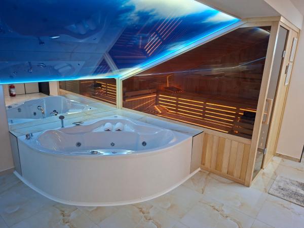Na fotografii je vidět objekt Magic Spa Apartman nacházející se ve městě Laćarak.