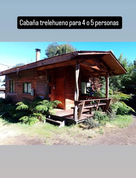 På billedet ses objektet cabaña trelehueno a minutos de termas Vergara beliggende i byen Coñaripe.
