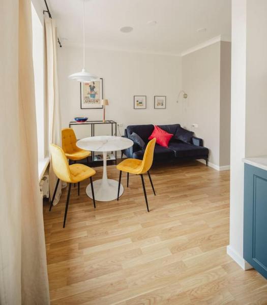 A la foto es mostra l'objecte Family apartment, free parking situat a la ciutat de Riga.