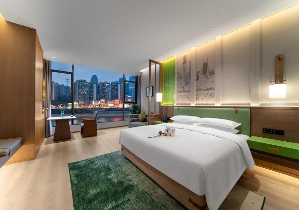 Na fotografii je vidět objekt Chongqing Mansion Manyue Hotel nacházející se ve městě Čchung-čching.