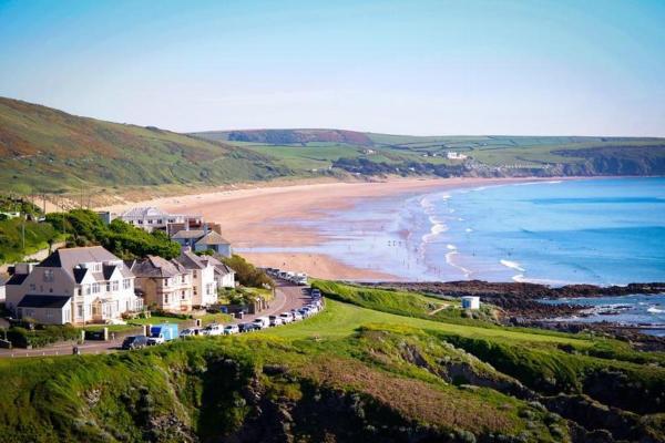 A la foto es mostra l'objecte Clevelands situat a la ciutat de Woolacombe.