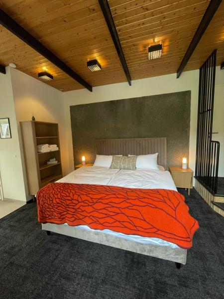 Op de foto is het object Amma Jóna rooms te zien, gelegen in de stad Varmahlíð.