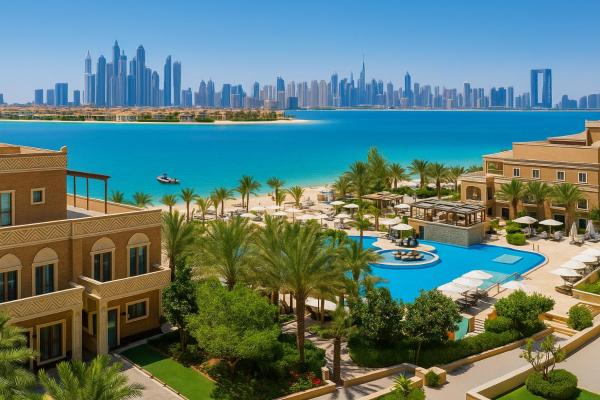 Na fotografii je vidět objekt Wyndham Residences The Palm nacházející se ve městě Dubaj.