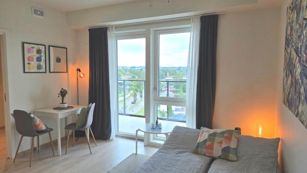 Na foto é possível ver o objeto New studio apartment in Hamar 7th floor localizado na cidade de Krogsti.