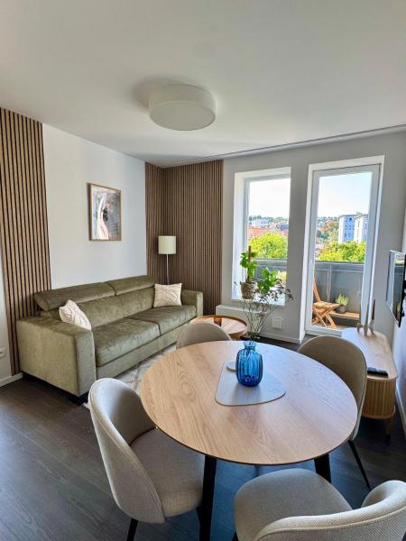 Na foto é possível ver o objeto Cozy Apartment with Castle view localizado na cidade de Staré Mesto.
