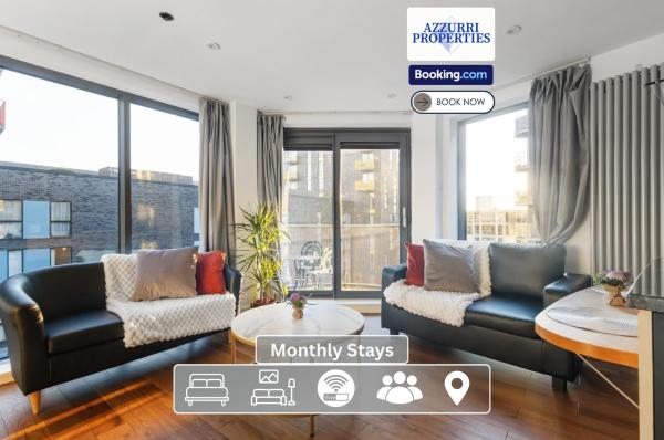 Two Bedroom Apt Monthly Stays at Millharbour By Azzurri Properties Short Lets & Serviced Accommodation Canary Wharf With Free WiFi, London