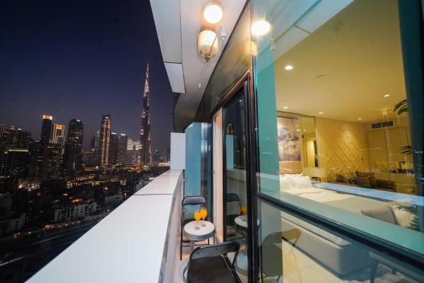 Auf dem Foto ist das Objekt Studio with Burj Khalifa view in der Stadt Dubai zu sehen.
