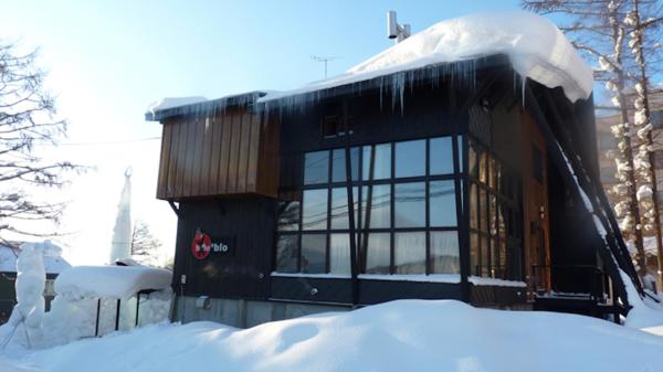 En la foto se muestra el objeto Blowhard Lodge Niseko ubicado en la ciudad de Kutchan.