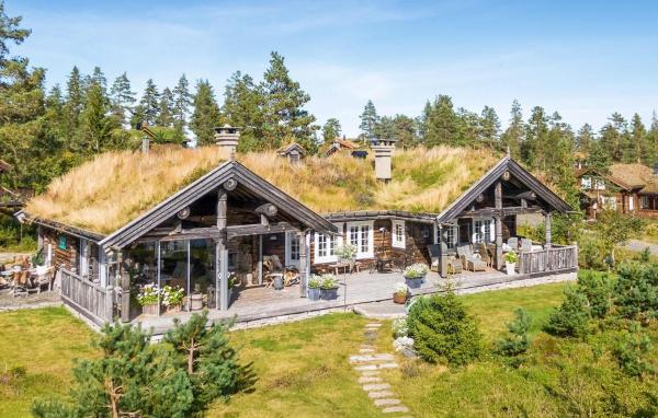 写真にはFlesberg市にあるAwesome Home In Flesberg With Saunaが写っています。