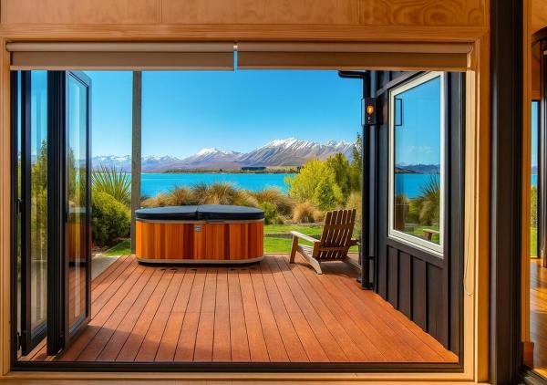 Auf dem Foto ist das Objekt Stargazers Luxury Retreat in der Stadt Lake Tekapo zu sehen.