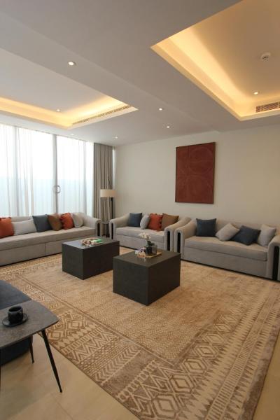 Na fotografii je vidět objekt Luxurious suite with a terrace overlooking KAFD nacházející se ve městě Rijád.