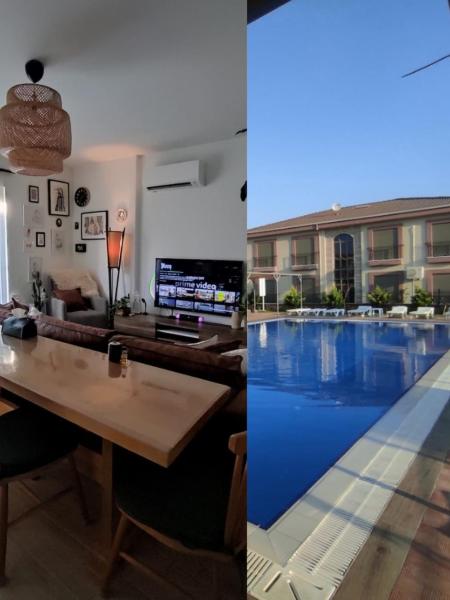 På billedet ses objektet Modern Apartment in Han with Pool beliggende i byen Ayvalık.
