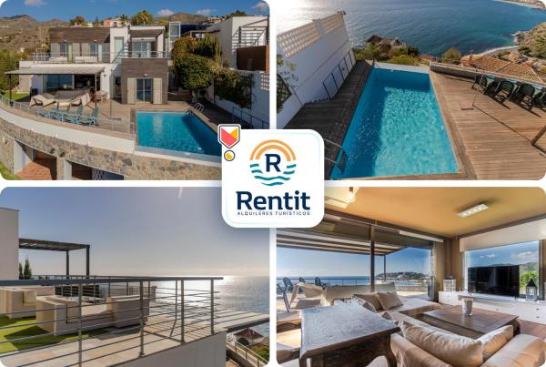 A la foto es mostra l'objecte RentitSpain Villa de Ensueño Vista al mar Confort y Piscina situat a la ciutat de Almuñécar.