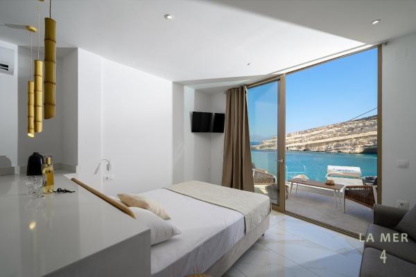 Nella foto è visibile l'oggetto La MER 4 suite situato nella città di Matala.
