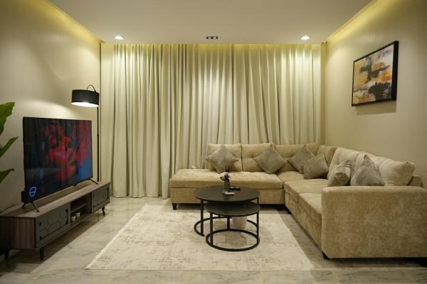 Na fotografii je vidět objekt SARA 1 Luxe Royal Suite 1-BR Prime Location nacházející se ve městě Rijád.
