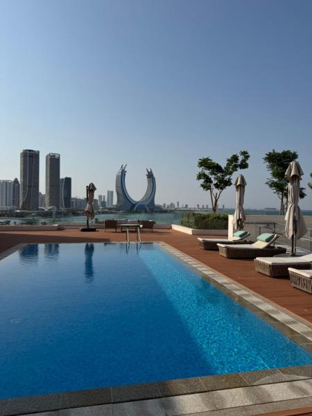 Na fotografii je vidět objekt The Pearl Qatar Jewan Island nacházející se ve městě Dauhá.