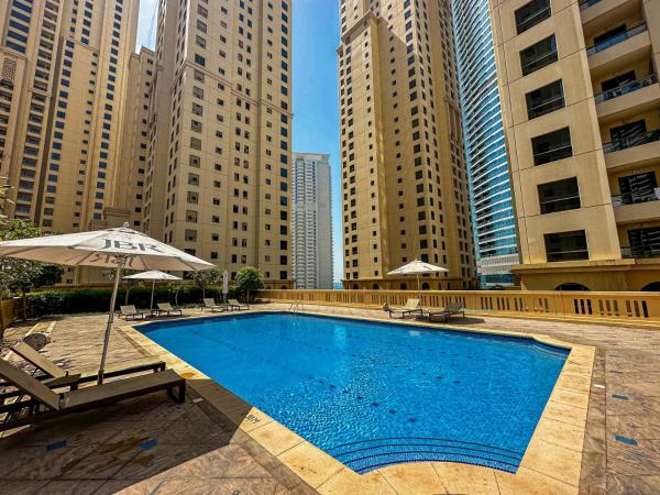 A la foto es mostra l'objecte Relaxing Beach Escape in JBR situat a la ciutat de Dubai.