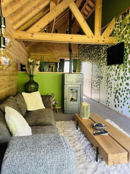 The photo shows the Les pavillons de La Libellule located in the city of Périmont.