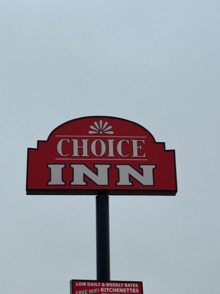 På billedet ses objektet Choice Inn beliggende i byen Clovis.