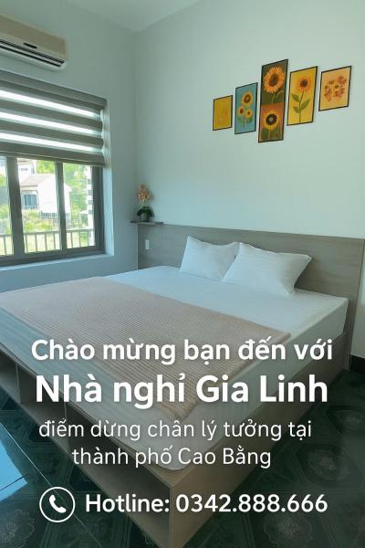 Na zdjęciu widoczny jest obiekt Nhà Nghỉ Gia Linh położony w mieście Bản Gùm.
