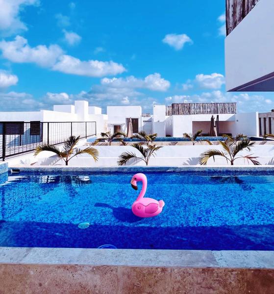 Na zdjęciu widoczny jest obiekt 2BD with private Balcony & Jacuzzi Aldea Zama View położony w mieście Tulum.