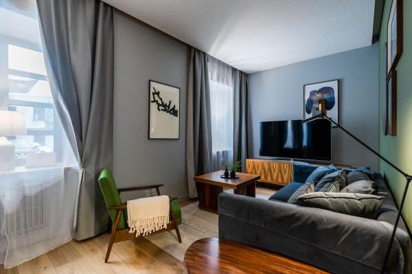 A la foto es mostra l'objecte Domillion 1bdr brand-new Uzupis apt w free parking situat a la ciutat de Vílnius.