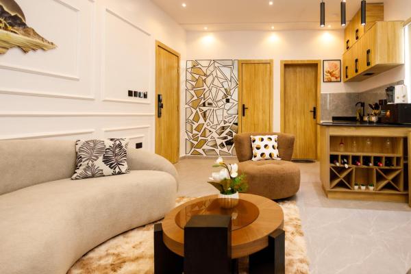 På bilden syns objektet Luxe Beachfront Apartment Lagos som ligger i staden Okunaja.